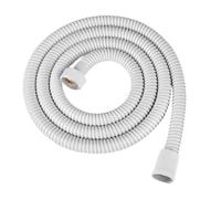 Flexo Ducha 1.5m,Recambio Flexo Ducha Manguera de ducha Flexible de Oro pulido G1/2 ", manguera de plomería antigua de 1,5 m, tubo de cabezal de ducha de acero inoxidable gris for baño(White)
