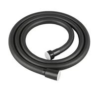 Flexo Ducha Manguera de cabezal ducha silicona PVC 1,5/2/3,0 M, tubo Flexible, agua alta presión, potentes accesorios baño fontanería multicapa para Baño(Black,300cm)