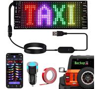 Flexo Letrero LED, Panel 17 X 7cm, Rótulo Programable, Personalizado para Decoración de Pared, Regalo Original, Bar, Fiesta, Navidad - Control Bluetooth USB y App，Panel de Matriz de Ojos de Diablo