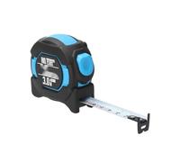 Flexómetro - cinta reforzada de nylon, 3m x 16mm, doble cara, retroceso amortiguado, doble gancho, carcasa engomada, ideal para carpintería y construcción. #