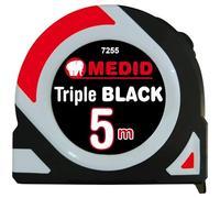 FLEXOMETRO TRIPLE NEGRO 5 M MEDID HERRAMIENTA DE CALIDAD