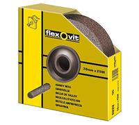 Flexovit 63642512993 Rollos de Tela Flexible de Óxido de Aluminio, En Caja Dispensadora, KF271, 100 Grano, 38 mm A x 25m L