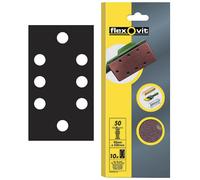 Flexovit 63642526341 1/3 Hojas de Lija Orbital 93 x 230mm Perforado Fino 120G