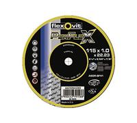 Flexovit 66252842840 Discos para Amoladora Angular, A60R - BF41 Corte, 125 mm D x 1.0 mm T x 22.23 mm B, Set de 10