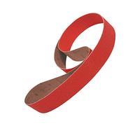 FLEXOVIT Bandas de lija de tejido de cerámica, 50 x 2000 mm, 10 unidades, grano 80