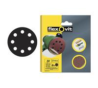 Flexovit - Discos de lijado de gancho y bucle 125 mm grueso 50 g (paquete de 15)