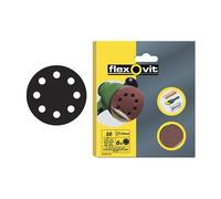 Flexovit Gancho y Lazo Disco de Lija 125mm Áspero 50G (Paquete 15) FLV26707