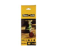 Flexovit 63642526341 1/3 Hojas de Lija Orbital 93 x 230mm Perforado Fino 120G