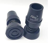 flexSTICK FlexTip - Set de 2, la plataforma universal de 7/8 muletas, antichoque, Doblado Muleta-Ronda