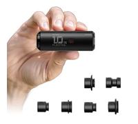 FLEXTAILGEAR Mini bomba de aire, 28 g, ultraligera, 3,5 kPa 200 l/min, inflado y desinflado rápido, batería intercambiable, 6 boquillas para colchonetas de camping, colchones de aire, bolsas de vacío