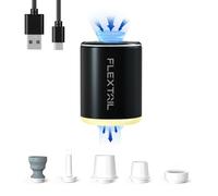 FLEXTAILGEAR Tiny Pump 2X, Bomba de Aire Eléctrica Portátil, Lampara de Camping, Inflado y Desinflado Rápidos, Luz de Camping 3 Niveles, Colchones de Aire, Flotador de Piscina