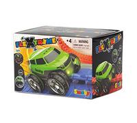 Flextreme - Coche Verde con luz, Coche con Carcasa Intercambiable y Luces para la Pista (Smoby 180905 Web)