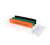 FLEXVIT Juego de 3 Bandas Athletic (Naranja, Verde, Negro) - Bandas de Resistencia para estabilización, Estiramiento y Movilidad. Diferentes grosores, para Principiantes y Profesionales, Lavables.