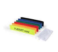 FLEXVIT Mini Juego de 6 Bandas de Resistencia para Todos los Niveles de Fitness, Entrenamiento Integral y Ejercicios versátiles, Desde Muy Ligeras hasta Extremadamente Fuertes, Ideales para