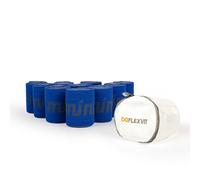 FLEXVIT Mini juego de 10 bandas de resistencia (azul) muy fuertes para entrenamiento en grupo, desarrollo de fuerza y ejercicios exigentes, perfectas para avanzados y profesionales