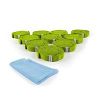 FLEXVIT Multi - Set de 10 Bandas elásticas para Entrenamiento Completo, Fisioterapia y Fitness, 4 Niveles de Fuerza, 2700 mm, Oeko-Tex, Made in Germany