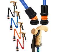 Flexyfoot - Bastón, plegable, empuñadura de corcho, absorción de golpes, optimiza la seguridad, el agarre y reduce los golpes y vibraciones, color azul