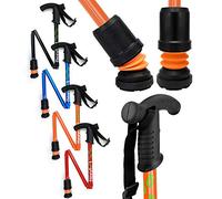 Flexyfoot - Bastón, plegable, empuñadura tipo derby, absorción de golpes, optimiza la seguridad, el agarre y reduce los golpes y vibraciones, color naranja