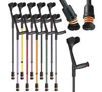 Flexyfoot - Muleta, abrazadera abierta, agarre suave, absorción de golpes, 1 unidad, optimiza la seguridad, el agarre y reduce los golpes y vibraciones, color negro