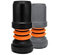 Flexyfoot - Virolas de muletas amortiguadoras - todos los tamaños y colores disponibles aquí, mejora el agarre, mejora la seguridad, mejora la comodidad - negro - 19 mm - Pack de 4