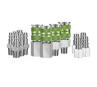 Flexzilla Pro A53458FZ - Kit de acoplador y conector de alto flujo, NPT de 1/4”, 14 piezas