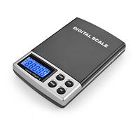 Flexzion Báscula digital de bolsillo para joya oro plata monedas gemas, Balanza portátil de 1000g a 0.1g, Herramienta de pesaje del tamaño mini con pantalla LCD de alta precisión y cubierta protectora