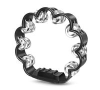 Flexzion Pandereta de flor, instrumento de percusión de mano de 8 pulgadas con cascabeles de metal y agarre ergonómico, panderetas pequeñas para adultos, niños, iglesia, fiestas y eventos musicales