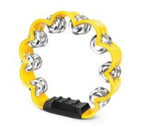 Flexzion Pandereta de flor, instrumento de percusión de mano de 8 pulgadas con cascabeles de metal y agarre ergonómico, panderetas pequeñas para adultos, niños, iglesia, fiestas y eventos musicales