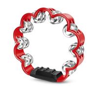 Flexzion Pandereta de flores - Instrumento de percusión de mano de 8 pulgadas con cascabeles de metal y agarre ergonómico - Panderetas pequeñas para adultos, niños, iglesia, fiestas y eventos