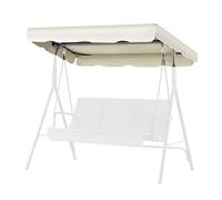 Flexzion Toldo de repuesto para columpio al aire libre, 72 x 52 pulgadas, 2 asientos, tela de sombra resistente al agua, para exteriores, jardín, patio, parque, porche, muebles, color blanco