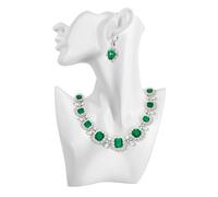 Flexzion Soporte de maniquí de exhibición de collares de busto - Exhibición de joyas de resina blanca para vender collares, aretes, colgantes y cadenas - Soporte de exhibición de maniquí de joyería