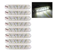 Flexzon - Pilotos Luces LED delanteras de 12 V, 24 V, 10 SMD, luces blancas, para remolque, camión