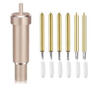 Fleymu 6Pcs Explore Cuchilla de Corte Profundo con Carcasa, 30/45/60 Grados de Afilado de Punta Profunda Cuchilla de Corte, Compatible con Cricut Make, Maker 3, Air 3, Air 2, Air, One, Explore 3