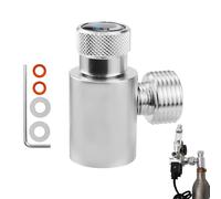 Fleymu Adaptador Rápido de Cilindr de CO2, CO2 Kit de Conector de Adaptador de Recarga de Cilindro de W21.8-14 a TR21-4, Recarga del Cilindro del Tanque de Llenado de CO2, CO2 Adaptador de Gas