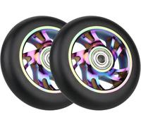 Fleymu Ruedas Pro Stunt Scooter de 100 mm con rodamientos ABEC 9 compatibles, 2 Piezas Ruedas de Patinete Scooter, Compatibles con Razor/Apollo/Cox Swain Stunt Scooters y la mayoría de los scooters