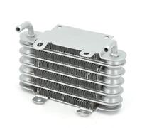 FLFHDUP Radiador refrigeración del Motor Enfriador de Aceite y Combustible Universal Aluminio para Coches Carreras, Motocicletas, diésel, Gasolina, Motores pequeños, 8mm, SO-01 Plateado