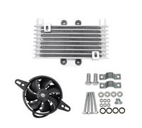 FLFHDUP Radiador refrigeración del Motor Radiador de refrigeración del Ventilador Enfriador Aceite Aluminio Motor Universal la Motocicleta 125Ml para Bici Suciedad ATV(Fan Oil Cooler Parts)