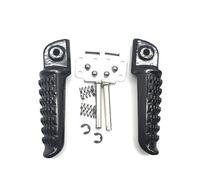 FLFHDUP Reposapies Moto Compatible con Kawasaki Z750, Z800, Z1000, ER6F, ER6N, ZX-6R, ZX-9R, ZX-10R, ZX-12R, ZZR1200. Reposapiés Delanteros y Traseros. Estriberas Moto Estriberas(Bright Black Rear)