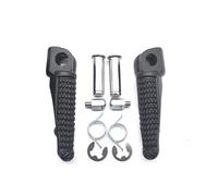 FLFHDUP Reposapies Moto Compatible con Kawasaki Z750, Z800, Z1000, ER6F, ER6N, ZX-6R, ZX-9R, ZX-10R, ZX-12R, ZZR1200. Reposapiés Delanteros y Traseros. Estriberas Moto Estriberas(Matte Black Front)