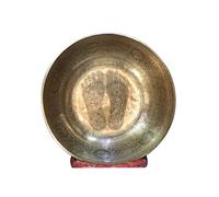 FLFWLASS Cuenco de canto de pie extragrande de 53 cm de diámetro, cuencos de canto tallados con pies, terapia de sonido, meditación, sesión de yoga, cuencos grandes de curación