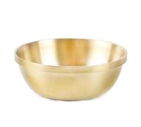 FLFWLASS Cuenco tibetano de cobre con diseño de discípulos de Buda para suministrar agua y meditación, mini taza de latón, decoración de escritorio para el hogar, 1 juego (2,5 cm), dorado