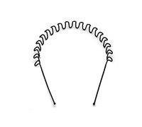 FLFWLASS Diadema de metal ondulado en zigzag de color negro para hombres y mujeres