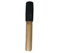 Flfwlass Mazo tibetano de madera de ante envuelto en cuero para meditación con sonido, instrumento musical de Buda para meditación budista, yoga, timbre (negro y marrón) (juego de 6)