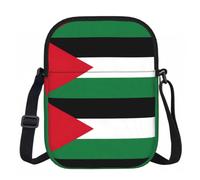 FLGHJNBJN Bandolera estampada con la bandera palestina para mujer con correa ajustable, bolso de hombro pequeño para viajes y trabajo