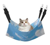 FLGHJNBJN Blue Sky White Cloud Cozy Cat Hamaca para gatos, cama con percha de ventana, cama ajustable para mascotas con terciopelo suave para gatos de interior