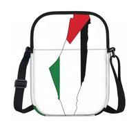 FLGHJNBJN Bolso cruzado con diseño de mapa de la bandera de Palestina para mujer con correa ajustable, pequeño bolso de hombro para viajes y trabajo