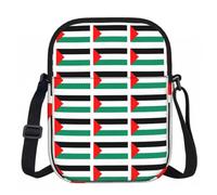 FLGHJNBJN Bolso cruzado con la bandera de Palestina para mujer con correa ajustable, pequeño bolso de hombro para viajes y trabajo