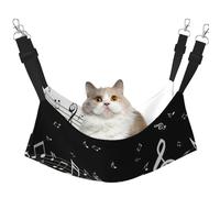 FLGHJNBJN Claves de piano con notas musicales, acogedora hamaca para gatos, cama con percha de ventana, cama ajustable para mascotas con terciopelo suave para gatos de interior