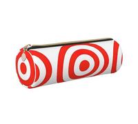 FLGHJNBJN Design Target - Estuche de piel de grano cruzado ecológico, cremallera suave, soporte cilíndrico de gran capacidad, Gold, Talla única, Tarjetero