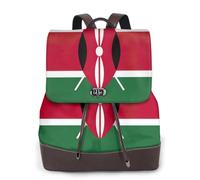 FLGHJNBJN Flag of Kenya - Mochila versátil de cuero para mujer, elegante mochila de poliuretano para viajes, universidad, viajes, al aire libre